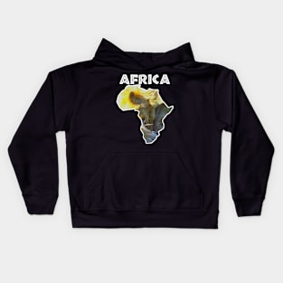 African Wildlife Continent Lion Kids Hoodie